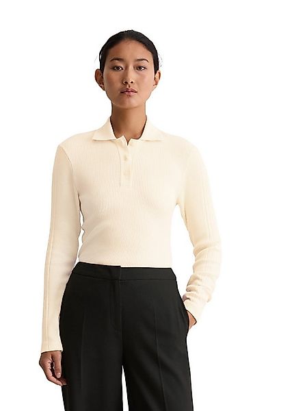Marc O'Polo Langarm-Poloshirt aus Organic Cotton Jersey günstig online kaufen