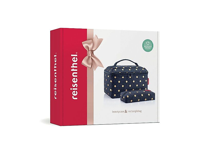 REISENTHEL® Kulturbeutel beautycase metallic dots blue günstig online kaufen