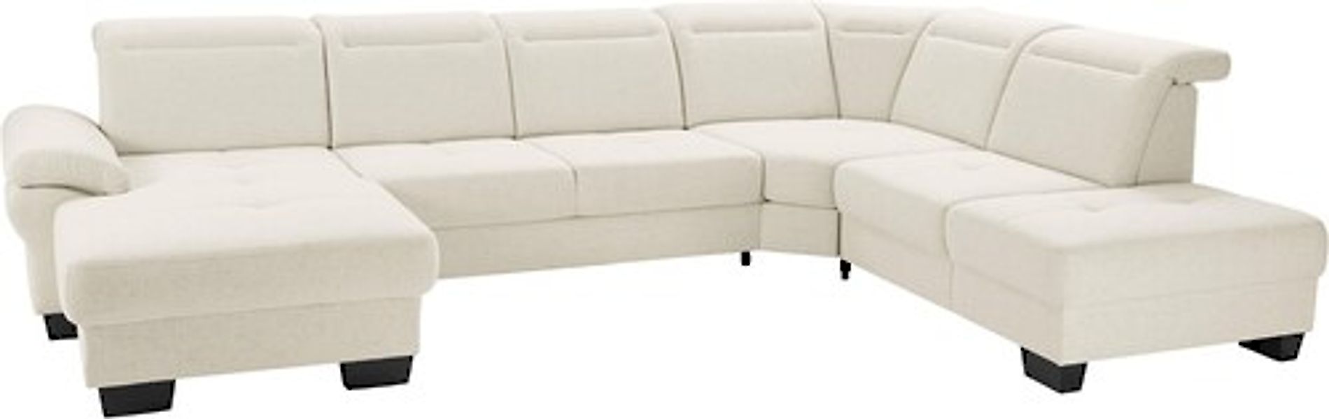 Home affaire Wohnlandschaft »Cornwall U-Form« inkl. Sitztiefenverstellung, günstig online kaufen