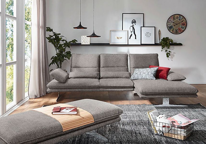 W.SCHILLIG Ecksofa "broadway, Designsofa mit tollem Sitzkomfort, L-Form", S günstig online kaufen
