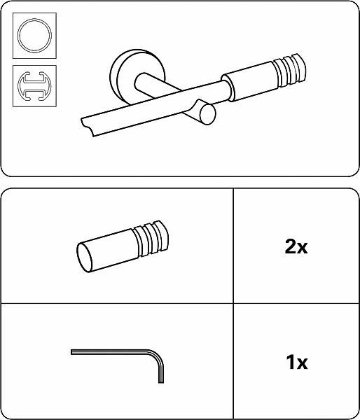 GARDINIA Gardinenstangen-Endstück "Zylinder" Serie Gardinenstange Kira günstig online kaufen