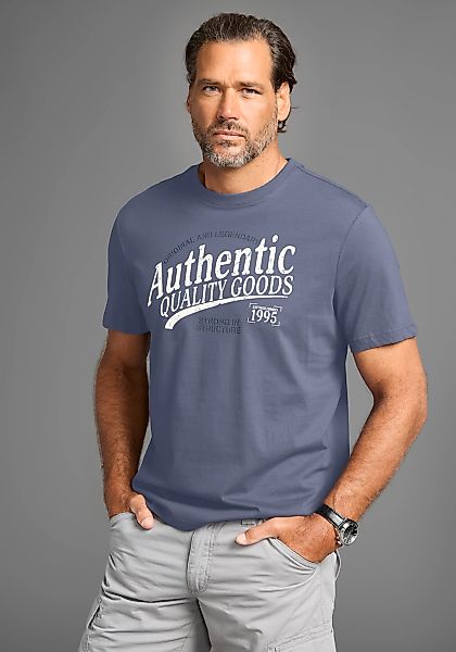 Mans World T-Shirt, mit großem sportlichen Logo-Print günstig online kaufen