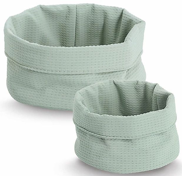 Zeller Present Aufbewahrungskorb »Waffelpiqué 2-tlg.« hochwertiges Waffelpi günstig online kaufen