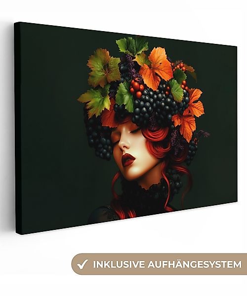 OneMillionCanvasses® Leinwandbild Frau - Rot - günstig online kaufen