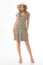 Bongual Sommerkleid Sommerkleid kurze Ärmel mit günstig online kaufen