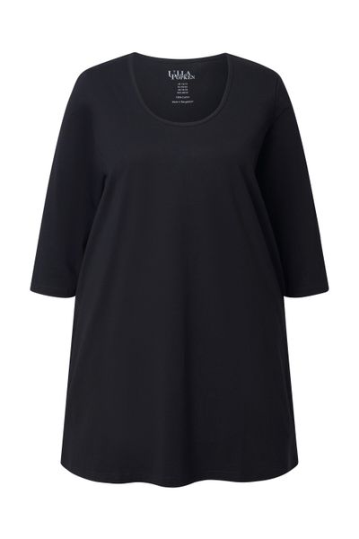 Ulla Popken Longshirt Longshirt A-Linie Rundhalsausschnitt günstig online kaufen