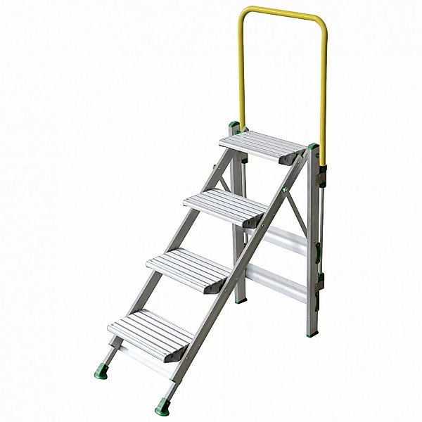 Facal Klapptreppe Plio mit Sicherheitsbügel Aluminium 4 Stufen günstig online kaufen
