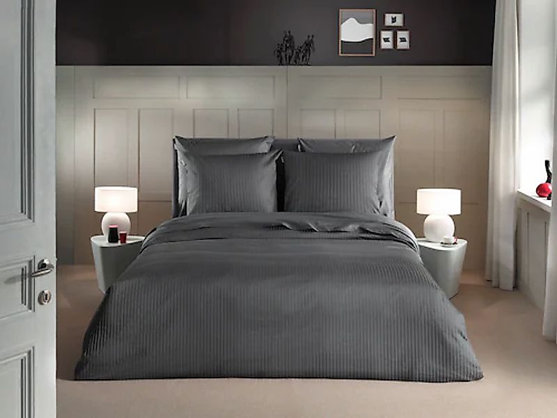 Heckett & Lane Bettwäsche »Banda« 2 tlg. hochwertiges Mako-Satin, Streifen günstig online kaufen