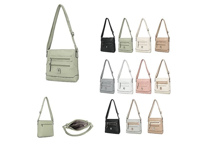 ITALYSHOP24 Schultertasche Damen Tasche Umhängetasche CrossBody Schultertas günstig online kaufen