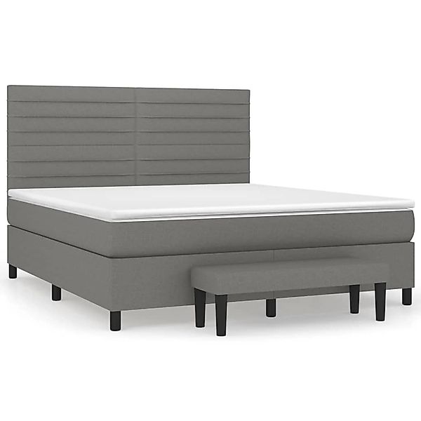 vidaXL Boxspringbett mit Matratze Dunkelgrau 180x200 cm Stoff1368725 günstig online kaufen