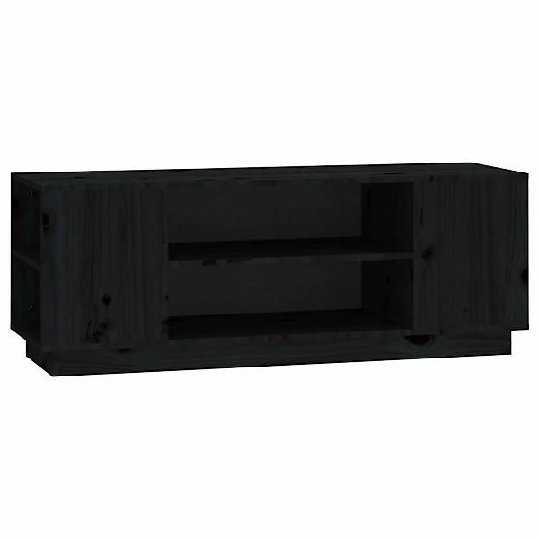 Vidaxl Tv-schrank Schwarz 110x35x40,5 Cm Massivholz Kiefer günstig online kaufen