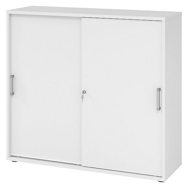 bümö Aktenschrank office Schiebetürenschrank Dekor: Weiß - Griffe: Chromgri günstig online kaufen