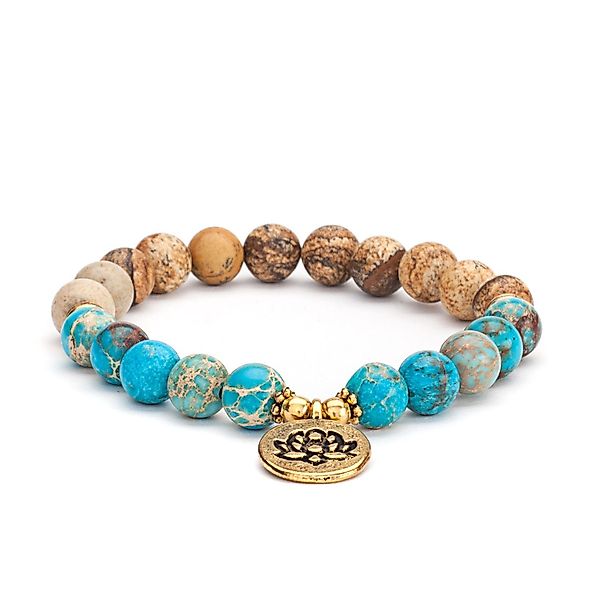 bodhi Perlenarmband Mala Armband mit Jaspis günstig online kaufen