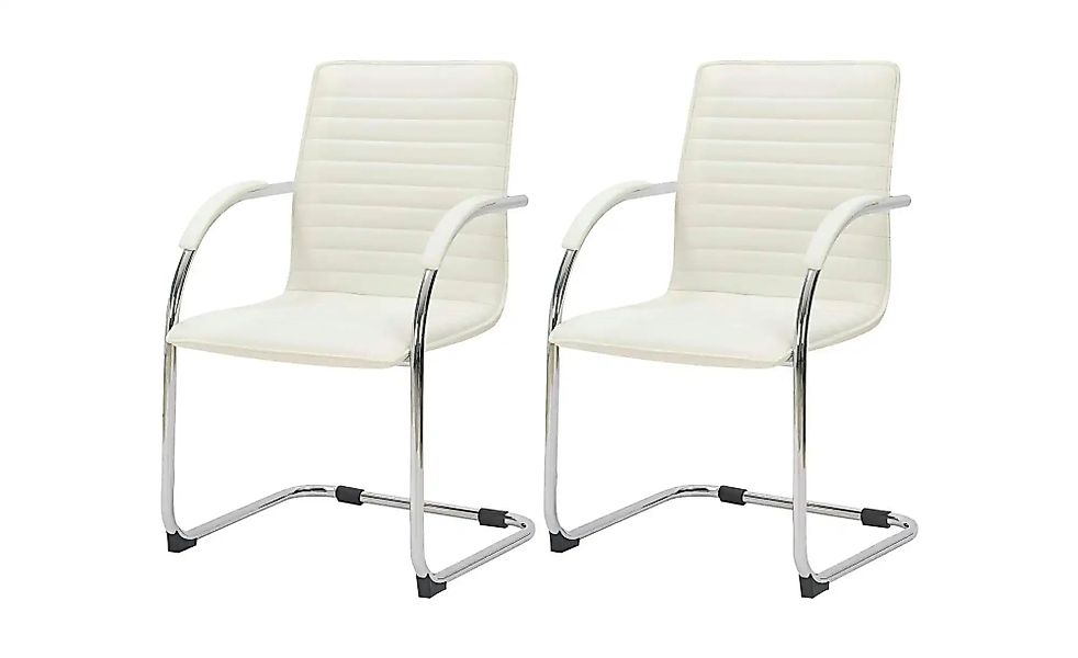 Schwingstuhl 2er-Set Kunstleder Tira ¦ weiß ¦ Maße (cm): B: 56 H: 95 Stühle günstig online kaufen