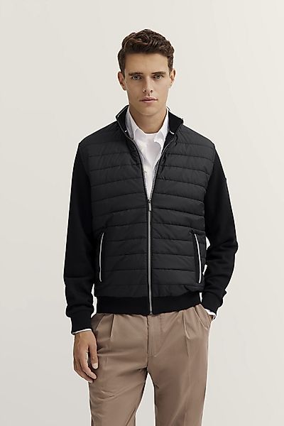 bugatti Sweatjacke "Basic Essential" Modern Fit in Stepp-Optik günstig online kaufen