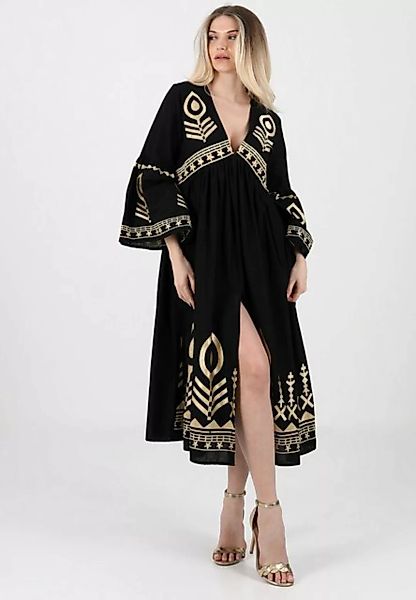 YC Fashion & Style Sommerkleid "Handgefertigte Boho-Chic Kleid mit Goldstic günstig online kaufen