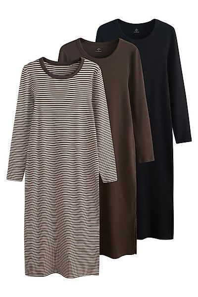 The Set Midikleid The Set gerippte Midikleider, 3er-Pack (3-tlg) günstig online kaufen