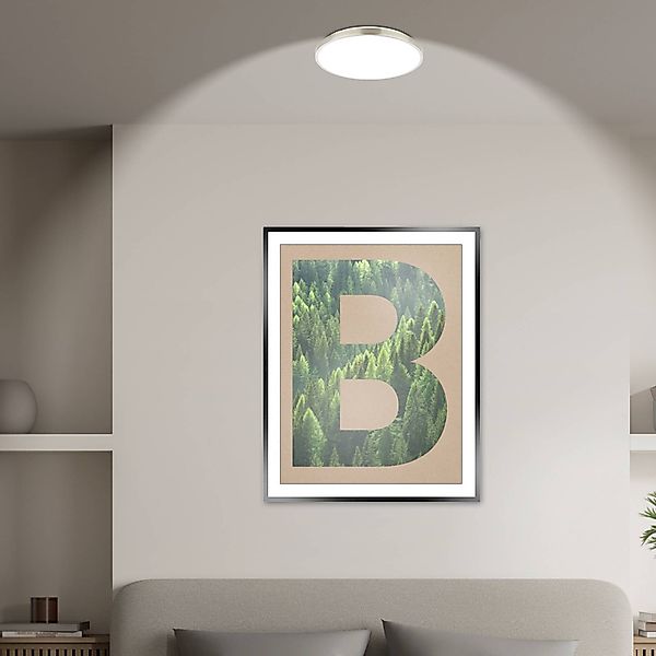 LED-Deckenleuchte Kaida nickel matt, Ø 30 cm, EEK A, 4.000 K günstig online kaufen