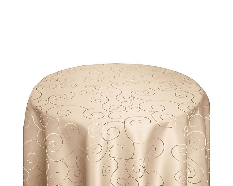 Bronze Tischdecke Ornamente RUND Tischdecke Seidenglanz uni Damast, strapaz günstig online kaufen