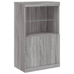 vidaXL Sideboard Sideboard mit LED-Leuchten Grau günstig online kaufen