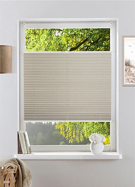 OTTO home Plissee "Willa" verdunkelnd ohne Bohren verspannt NEUHEIT in Lein günstig online kaufen