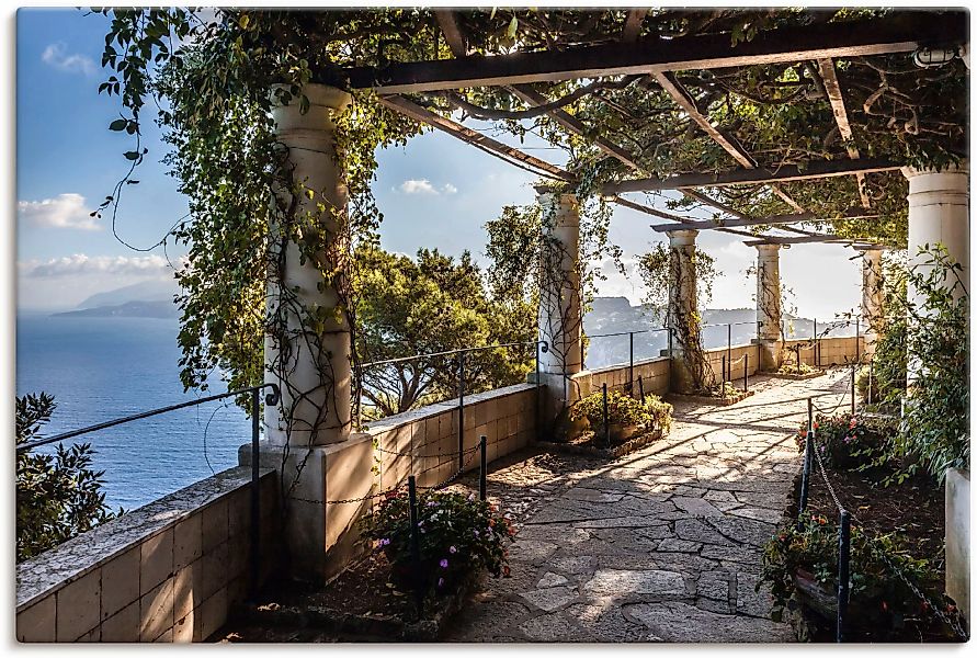 Artland Wandbild "Garten der Villa San Michele auf Capri", Gebäude, (1 St.) günstig online kaufen