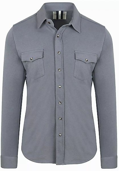 Profuomo Overshirt Western Jersey Blau - Größe XL günstig online kaufen