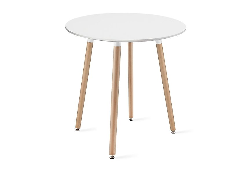 Home Collective Esstisch Runder weißer Esszimmertisch günstig online kaufen