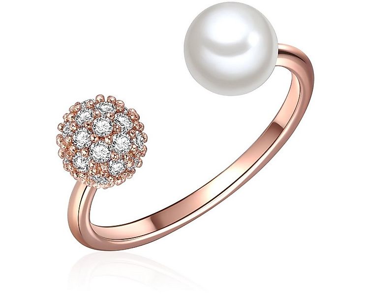Lulu & Jane Perlenring roségold, mit Zirkonia günstig online kaufen