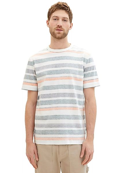 TOM TAILOR T-Shirt mit Streifen-Optik günstig online kaufen