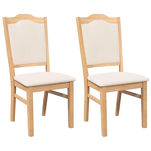 vidaXL Esszimmerstühle mit Kissen 2 Stk Massivholz Gummibaum 4102468 günstig online kaufen