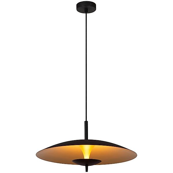 LED Pendelleuchte Vulcan in Schwarz und Messing 9W 900lm günstig online kaufen