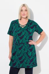 Ulla Popken Longshirt Longshirt Zierbänder A-Linie günstig online kaufen