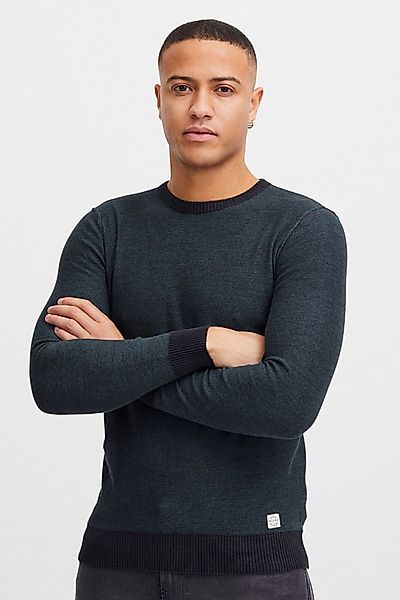 Blend Rundhalspullover BHNathan Strickpullover mit farblich abgesetzten Abs günstig online kaufen