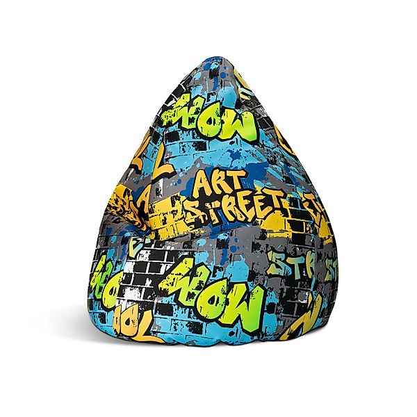 Sitting Point Sitzsack BeanBag Cool 220 l Gelb Bunt günstig online kaufen