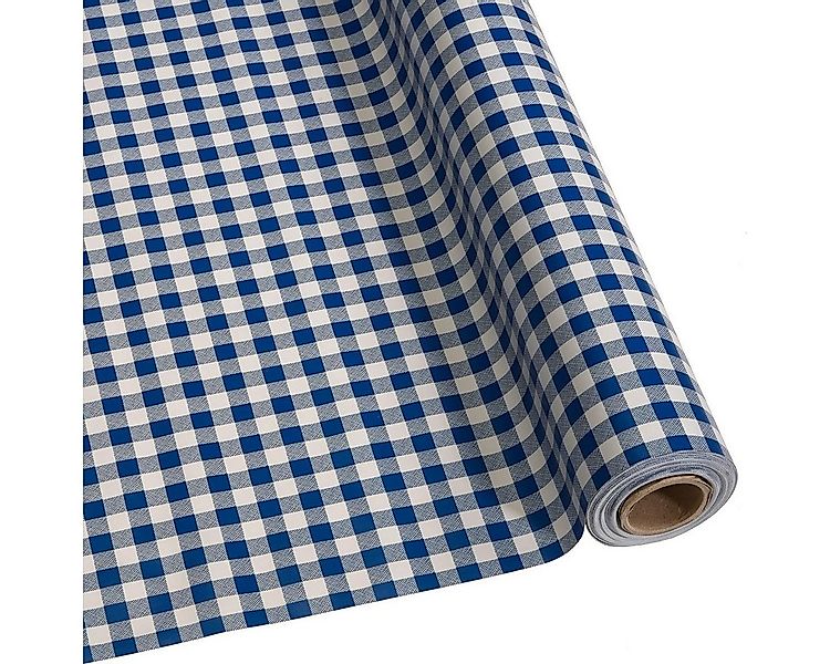 DéVa Tischdecke Wachstuchtischdecke "kariert blau" in 1,4m Br. Tischdecke P günstig online kaufen