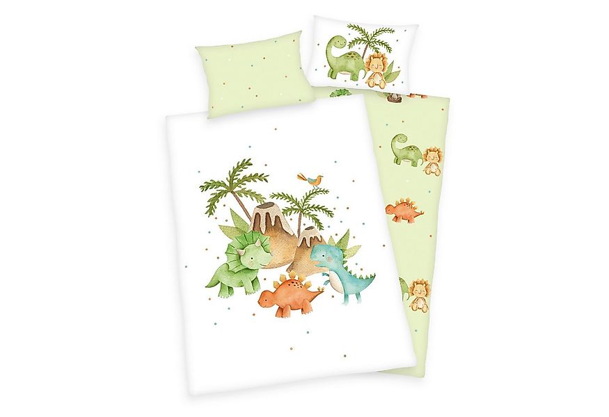Herding Young Collection Babybettwäsche Dinos Flanell-Bettwäsche "Made in G günstig online kaufen