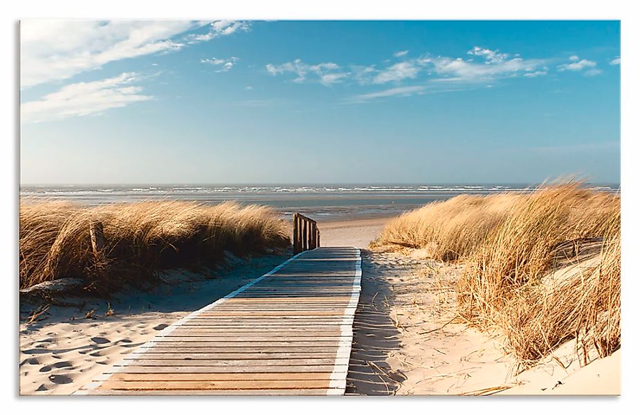 Artland Küchenrückwand "Nordseestrand auf Langeoog - Steg", (1 tlg.), Alu S günstig online kaufen