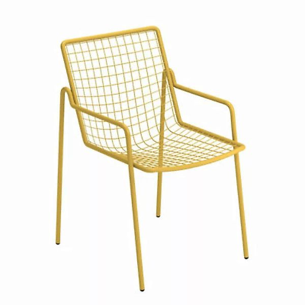 Stapelbarer Sessel Rio R50 metall gelb / Metall - Emu - Gelb günstig online kaufen