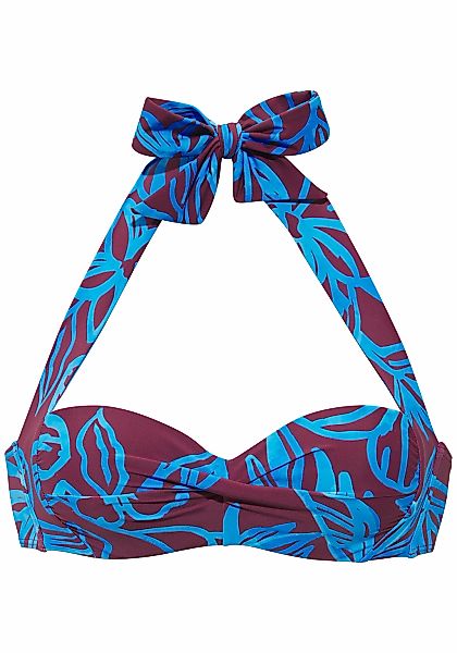 LASCANA Bügel-Bandeau-Bikini-Top "Esme" mit floralem Design günstig online kaufen