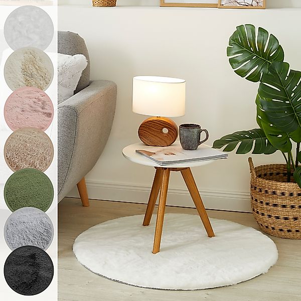 LUXOR living Fellteppich »Novara«, rund, 30 mm Höhe, Kunstfell, Kaninchenfe günstig online kaufen