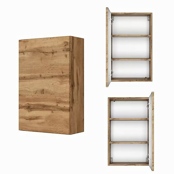 Lomadox Hängeschrank LAURIA-03 Badezimmer 40 cm in Wotaneiche Nb., BxHxT: c günstig online kaufen