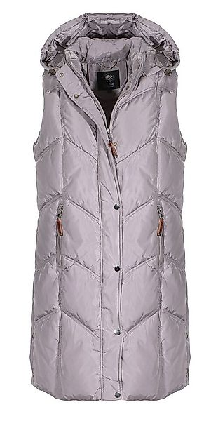 Aurela Damenmode Steppweste Damen Longweste mit moderner Steppung abnehmbar günstig online kaufen