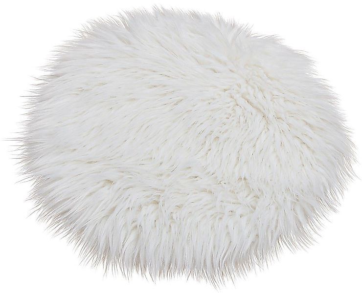 matches21 HOME & HOBBY Sitzkissen Rundes langflor Deko-Fell Sitzkissen 34 c günstig online kaufen
