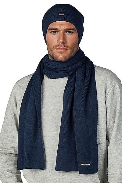 Jack & Jones Strickmütze Herren Mütze Schal Set JACBOCHUM (1-St) 2-in-1 Win günstig online kaufen