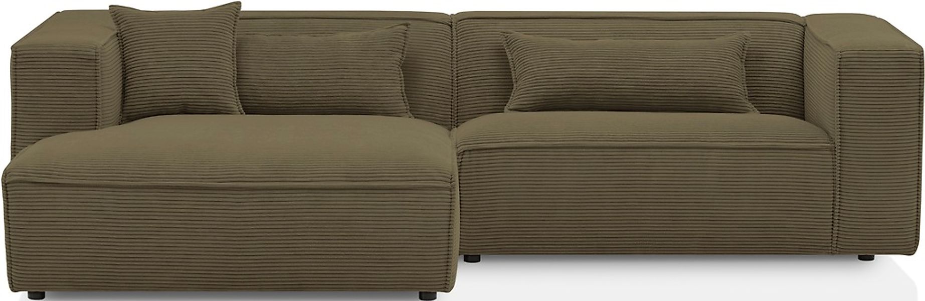 LeGer Home by Lena Gercke Ecksofa "PIARA mit Kedernaht, Cord, Leinenoptik o günstig online kaufen