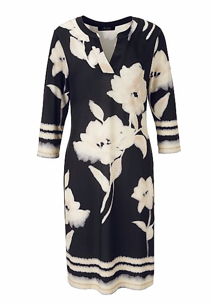 Aniston SELECTED Jerseykleid, mit großflächigen Batik-Blumen und Blüten bed günstig online kaufen