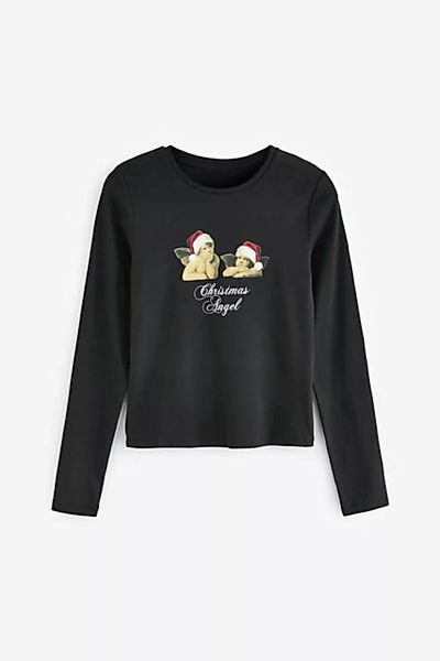 Next Langarmshirt Weihnachtliches, langärmeliges T-Shirt (1-tlg) günstig online kaufen