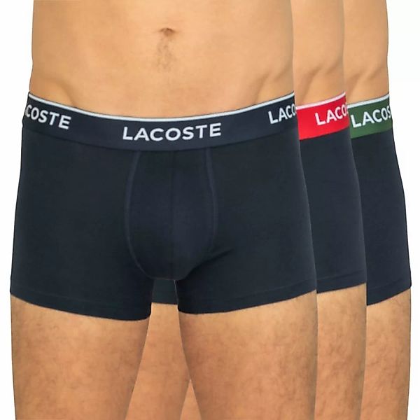 Lacoste 3-er Set Trunks Blau, Rot & Dunkelblau günstig online kaufen