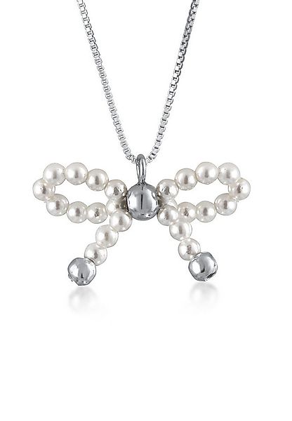Elli Premium Perlenkette Schleife Muschelkernperlen Anhänger 925 Silber günstig online kaufen